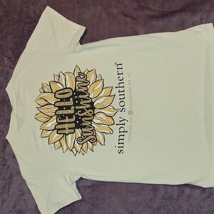 Simply Southern Yellow T-Shirt with Sunflower Design
